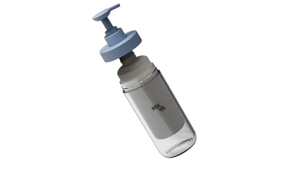 Pump bottle exploded view